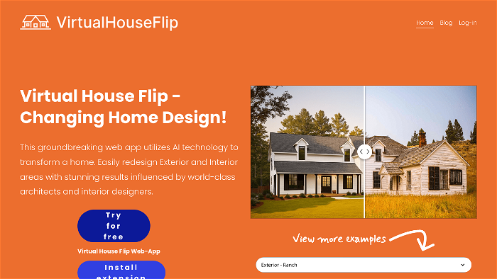 screenshot of Virtual House Flip's website