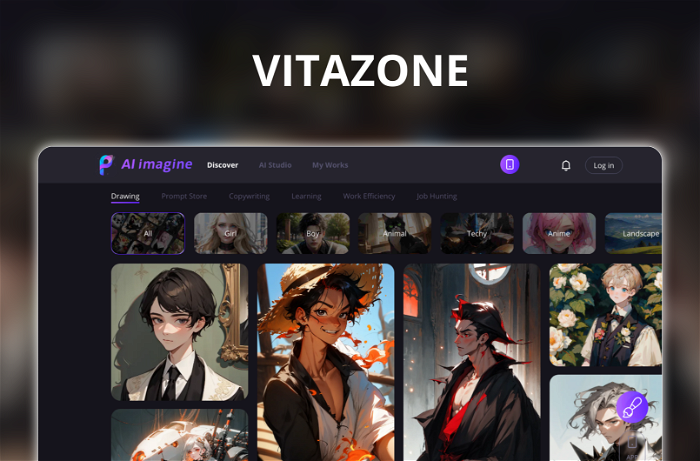 VITAZONE Thumbnail, showing the homepage and logo of the tool