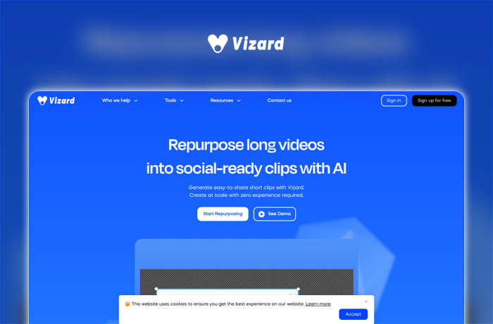 Thumbnail showing the Logo and a Screenshot of Vizard