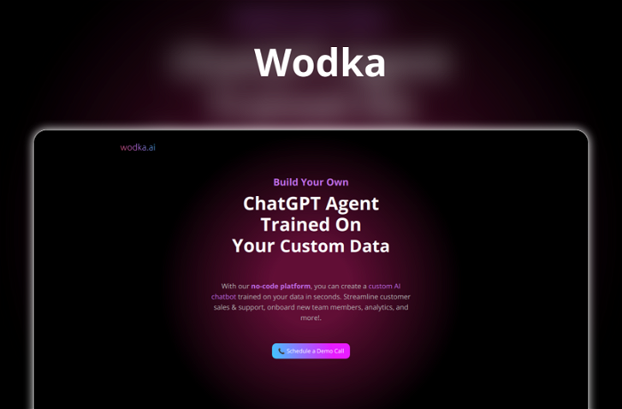 Wodka Thumbnail, showing the homepage and logo of the tool
